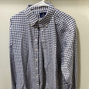 Blue Stanford Button-Down Shirt - 17 neck, 34-35 sleeve
